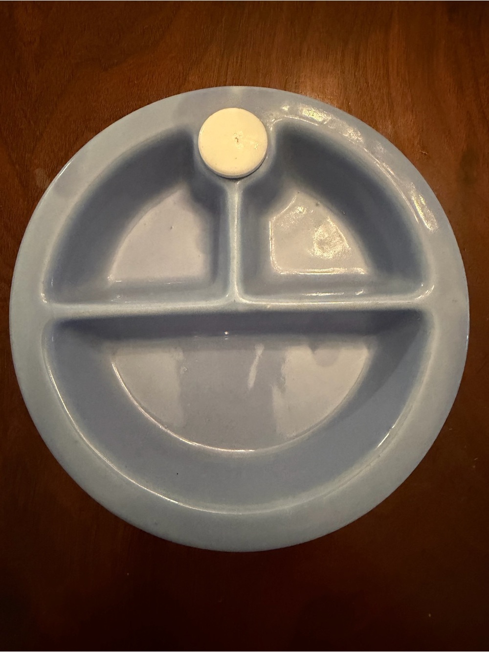 Hankscraft vintage blue baby food divided warming dish.